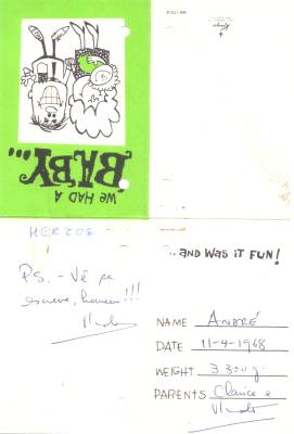 Cartão de Vladimir Herzog para Alex Viany, 11 abr. 1968